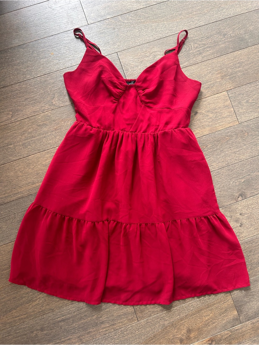 Dynamite red Spaghetti Strap Mini Dress with pockets size M